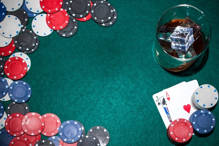 Meja permainan blackjack, roulette, dan baccarat di studio MSC ina 777